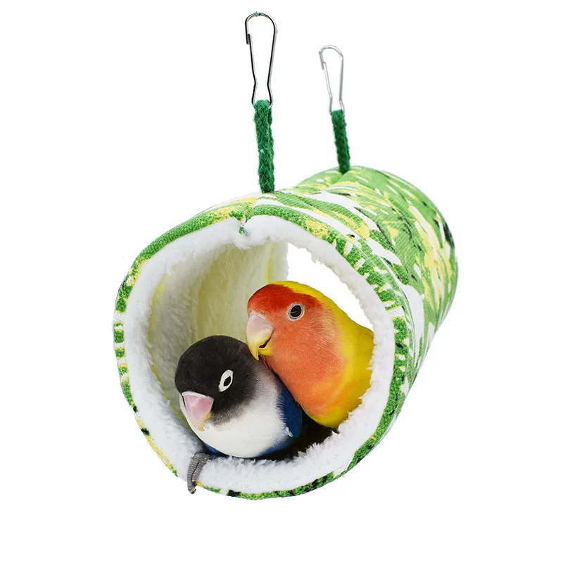 Winter Bird Hanging Hammock Warm Nest Plush Tent Cave Hideout Snuggle to Sleep Playing & Rest for Parrot Hamster Small Pet - Image 6