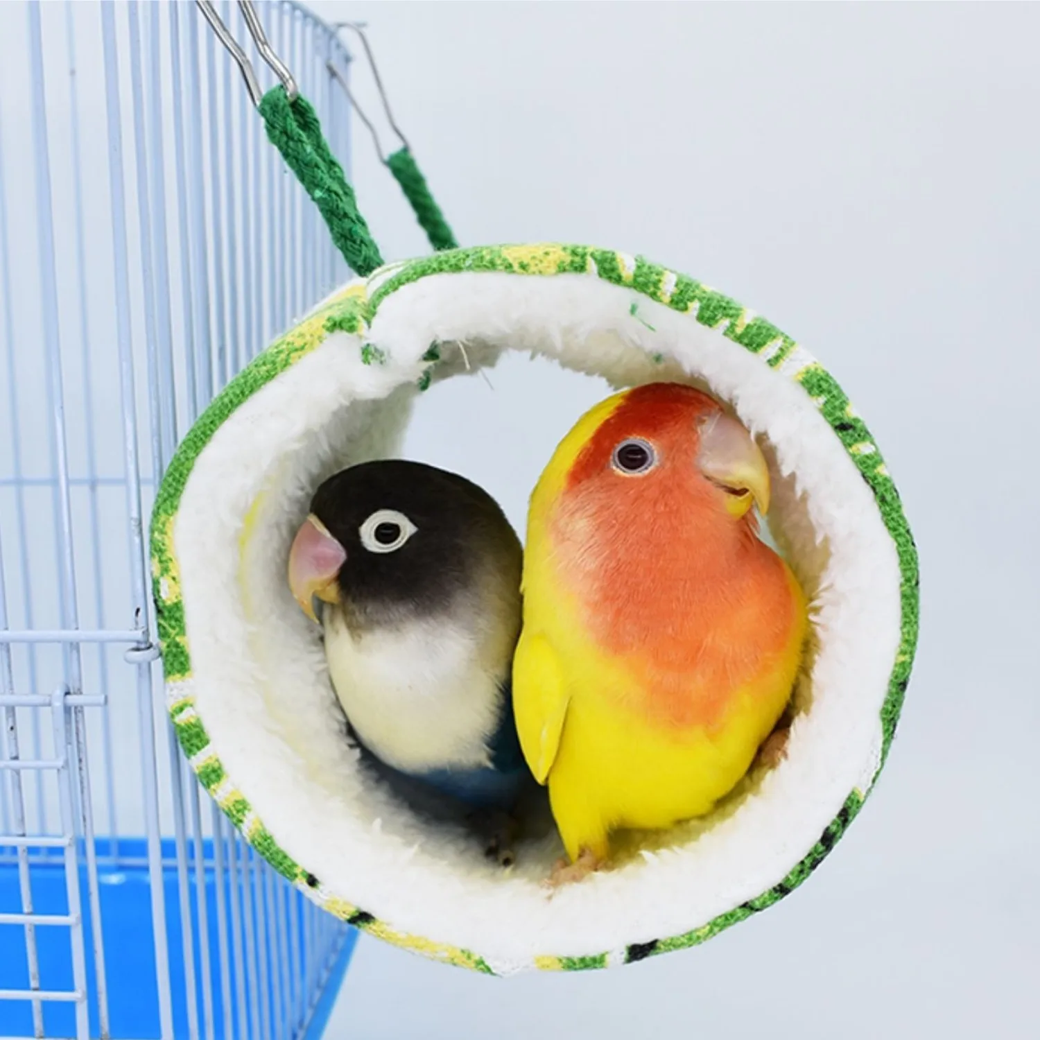 Winter Bird Hanging Hammock Warm Nest Plush Tent Cave Hideout Snuggle to Sleep Playing & Rest for Parrot Hamster Small Pet - Image 2