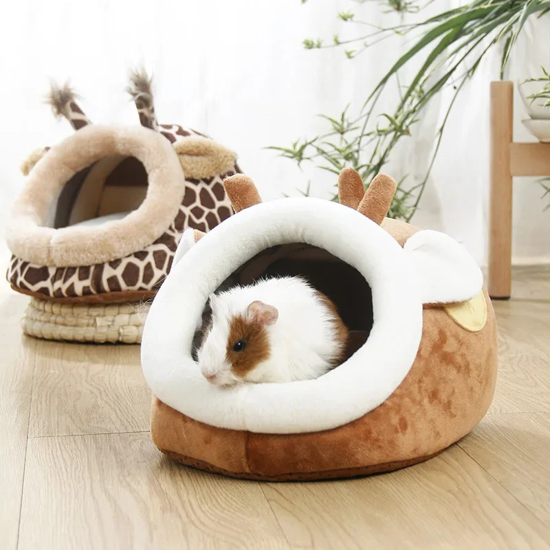 Guinea Pig Bed Hamster Soft Hideout House Small Pet Animals Warm Nest Cage for Bunny Rabbit Sugar Glider Chinchilla Hedgehog - Image 3