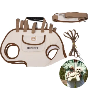 ​​Hands Free Cat Dog Carrier Backpack Portable Breathable Outdoor Pet Bag Crossbody Travel Carrier with Ventilated Pet Space​​
